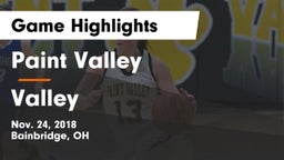 Paint Valley  vs Valley  Game Highlights - Nov. 24, 2018