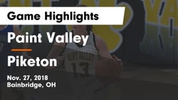 Paint Valley  vs Piketon  Game Highlights - Nov. 27, 2018