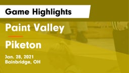 Paint Valley  vs Piketon  Game Highlights - Jan. 28, 2021