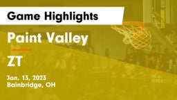 Paint Valley  vs ZT Game Highlights - Jan. 13, 2023
