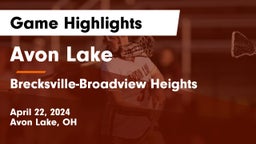 Avon Lake  vs Brecksville-Broadview Heights  Game Highlights - April 22, 2024