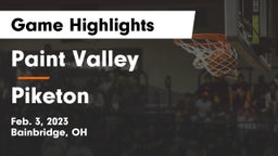 Paint Valley  vs Piketon  Game Highlights - Feb. 3, 2023