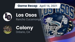 Recap: Los Osos  vs. Colony  2021