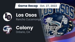 Recap: Los Osos  vs. Colony  2022