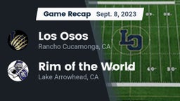Recap: Los Osos  vs. Rim of the World  2023