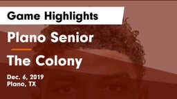 Plano Senior  vs The Colony  Game Highlights - Dec. 6, 2019
