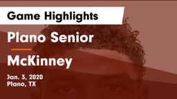 Plano Senior  vs McKinney  Game Highlights - Jan. 3, 2020