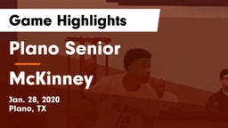 Plano Senior  vs McKinney  Game Highlights - Jan. 28, 2020