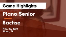 Plano Senior  vs Sachse  Game Highlights - Nov. 20, 2020