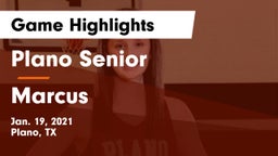 Plano Senior  vs Marcus  Game Highlights - Jan. 19, 2021