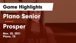 Plano Senior  vs Prosper  Game Highlights - Nov. 20, 2021