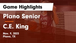 Plano Senior  vs C.E. King  Game Highlights - Nov. 9, 2023