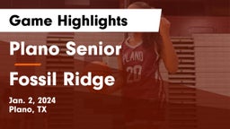 Plano Senior  vs Fossil Ridge  Game Highlights - Jan. 2, 2024
