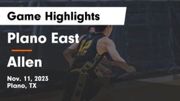 Plano East  vs Allen  Game Highlights - Nov. 11, 2023