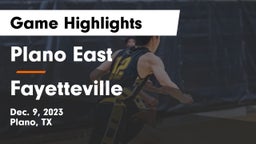 Plano East  vs Fayetteville  Game Highlights - Dec. 9, 2023