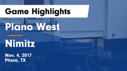 Plano West  vs Nimitz  Game Highlights - Nov. 4, 2017