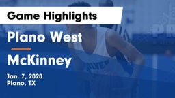 Plano West  vs McKinney  Game Highlights - Jan. 7, 2020