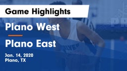 Plano West  vs Plano East  Game Highlights - Jan. 14, 2020