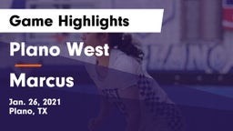 Plano West  vs Marcus  Game Highlights - Jan. 26, 2021
