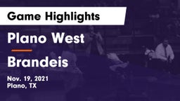 Plano West  vs Brandeis  Game Highlights - Nov. 19, 2021