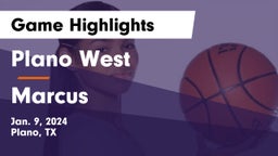 Plano West  vs Marcus  Game Highlights - Jan. 9, 2024