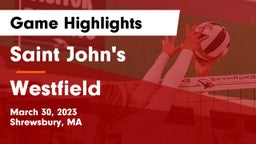 Saint John's  vs Westfield  Game Highlights - March 30, 2023