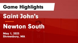 Saint John's  vs Newton South  Game Highlights - May 1, 2023