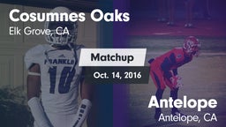 Matchup: Cosumnes Oaks High vs. Antelope  2016