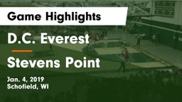 D.C. Everest  vs Stevens Point  Game Highlights - Jan. 4, 2019