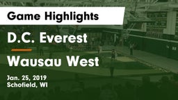 D.C. Everest  vs Wausau West  Game Highlights - Jan. 25, 2019