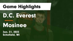 D.C. Everest  vs Mosinee  Game Highlights - Jan. 31, 2023
