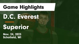 D.C. Everest  vs Superior  Game Highlights - Nov. 24, 2023