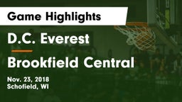 D.C. Everest  vs Brookfield Central  Game Highlights - Nov. 23, 2018