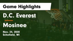 D.C. Everest  vs Mosinee  Game Highlights - Nov. 24, 2020