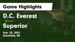 D.C. Everest  vs Superior  Game Highlights - Feb. 25, 2022