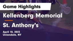 Kellenberg Memorial  vs St. Anthony's  Game Highlights - April 18, 2023