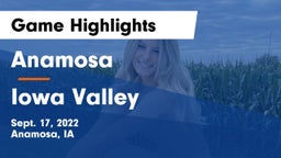 Anamosa  vs Iowa Valley  Game Highlights - Sept. 17, 2022