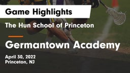 The Hun School of Princeton vs Germantown Academy Game Highlights - April 30, 2022