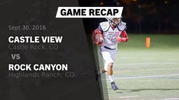 Recap: Castle View  vs. Rock Canyon  2016