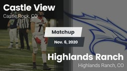 Matchup: Castle View vs. Highlands Ranch  2020