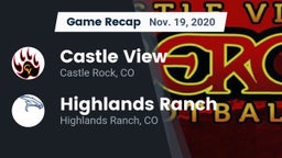 Recap: Castle View  vs. Highlands Ranch  2020