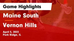 Maine South  vs Vernon Hills  Game Highlights - April 5, 2022