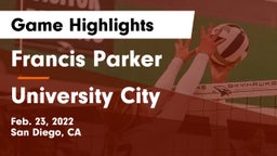 Francis Parker  vs University City  Game Highlights - Feb. 23, 2022