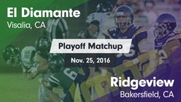 Matchup: El Diamante High vs. Ridgeview  2016