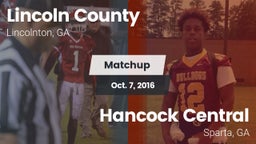 Matchup: Lincoln County High vs. Hancock Central  2016