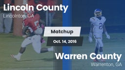 Matchup: Lincoln County High vs. Warren County  2016