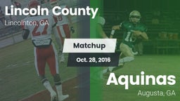 Matchup: Lincoln County High vs. Aquinas  2016
