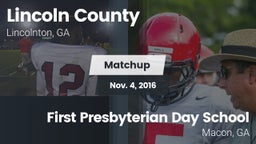 Matchup: Lincoln County High vs. First Presbyterian Day School 2016