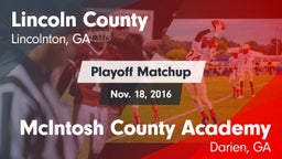 Matchup: Lincoln County High vs. McIntosh County Academy  2016