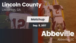 Matchup: Lincoln County High vs. Abbeville  2017